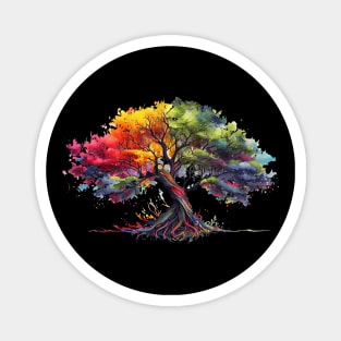 Tree of life colorful watercolors Magnet